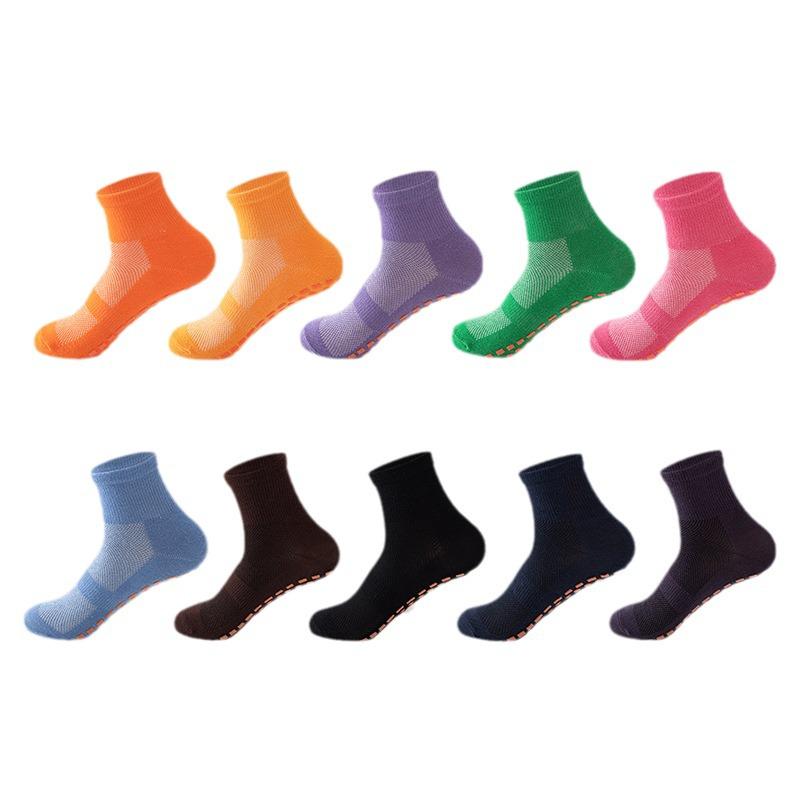 Children's Non-Slip Mid-Calf Trampoline Socks with Gel Dots - Breathable for Early Education & Play Areas