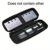Black Hard Shell Pen Box Minimalist Style Pencil Case Earphone Mesh Storage Case Makeup Brush Organizer Pencil Zipper Case School Supplies