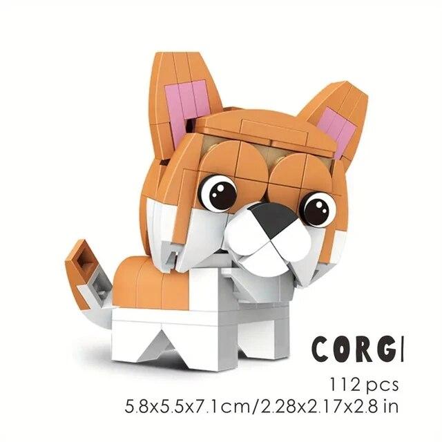 

Строительные блоки серии животных Сиба-ину, коала, пингвин, морской лев, мини-строительные кирпичи для домашних животных, креативное украшение, детские игрушки «сделай сам» темно-красного