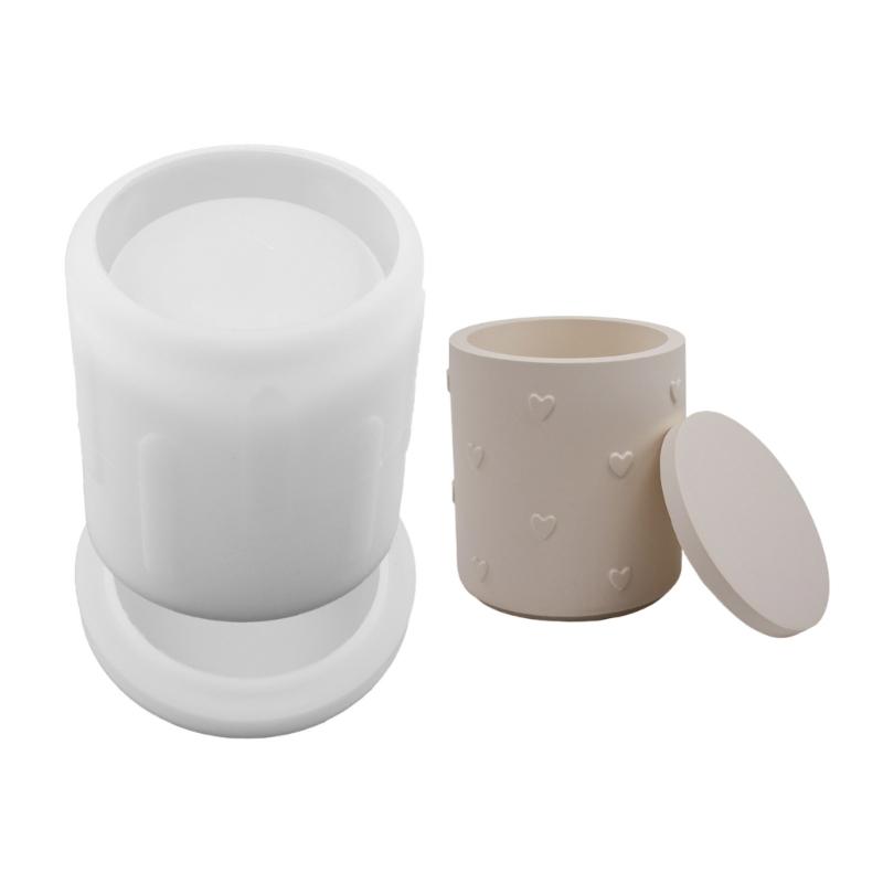 

Reusable Silicone Resin Mold Heart Design Crafting Supplies For Epoxy Clay Candle Container Decorative Storage Box DIY 1