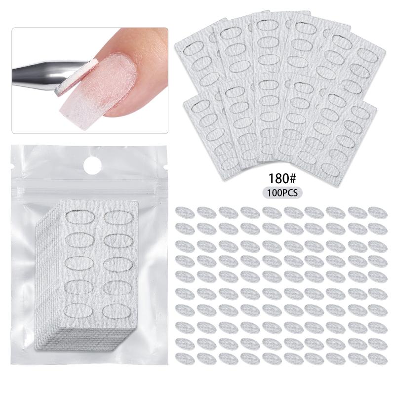 

5/10 листов Пушер для кутикулы ногтей Самоклеящийся Песок 100#180#240# Хлопья Пилка Обрезка Ногтей Предварительная Полировка Наждачная бумага Набор Маникюрный инструмент
