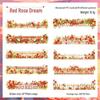 ZABC Floral PET Sticker Pack: 10 Sheets, 6 Designs - Flower Series 