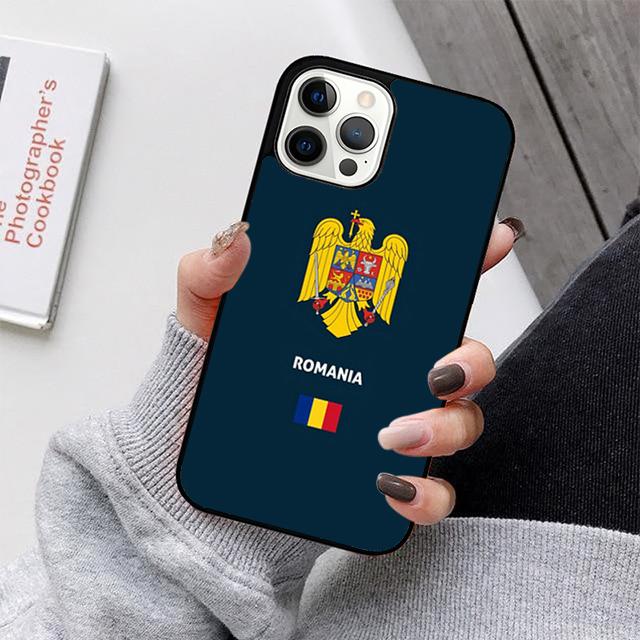 Romania Flag Phone Case For iPhone 17 Air 16 15 14 13 12 11 Pro Max Plus Max Cover Shell Coque