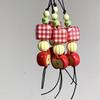 Fashionable Apples Key Charm 3D Fruit Shape Keyring Fashionable Key Holder Women Bag Ornament Stylish Handbag Decoration