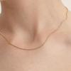 LUNNE Silver 925 Silky Round Snake Necklace #LSN66