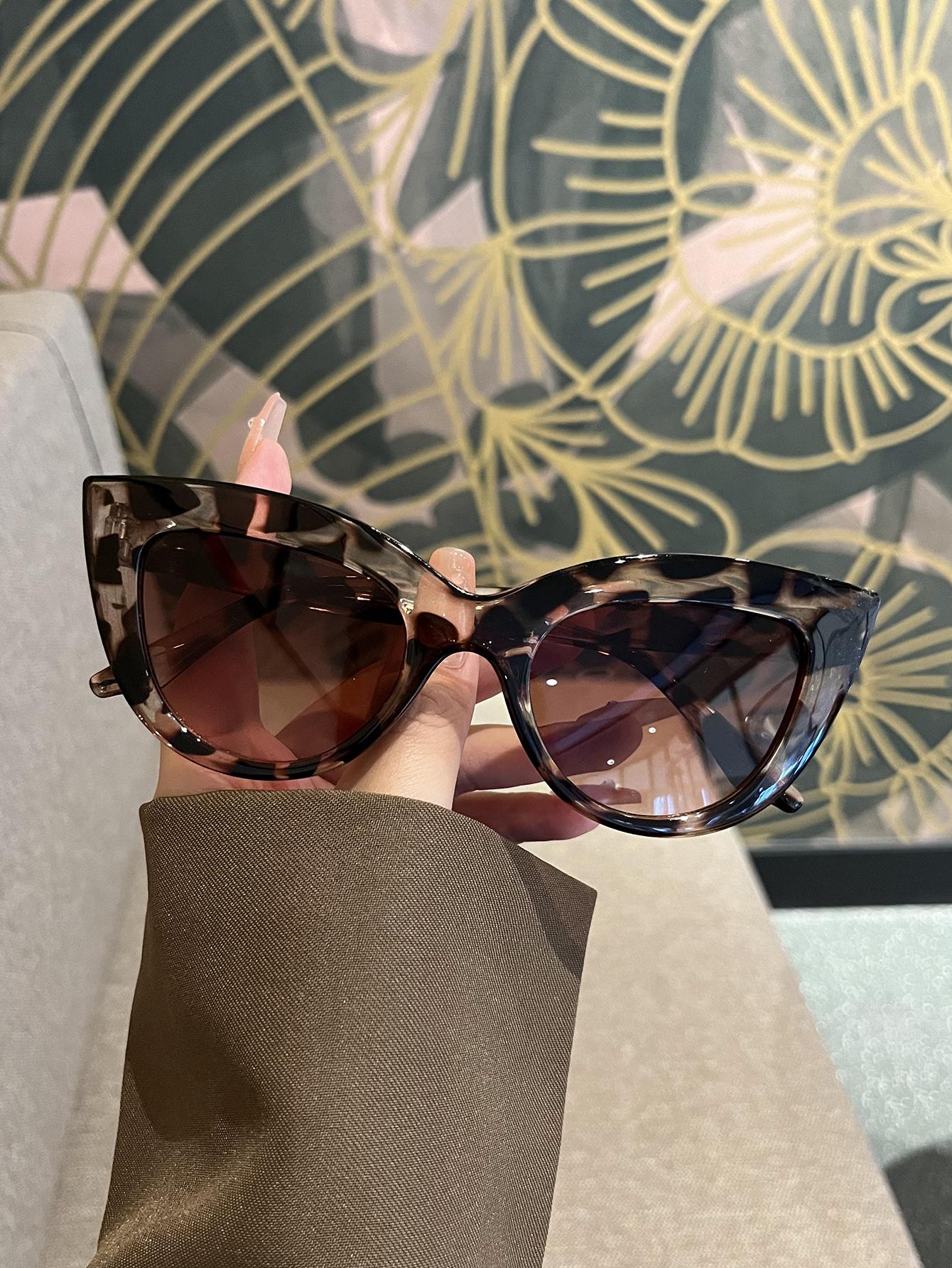 

1 шт. Модный набор очков с оправой «кошачий глаз», подходит для любой формы лица, модный и универсальный, прочный, удобный в носке