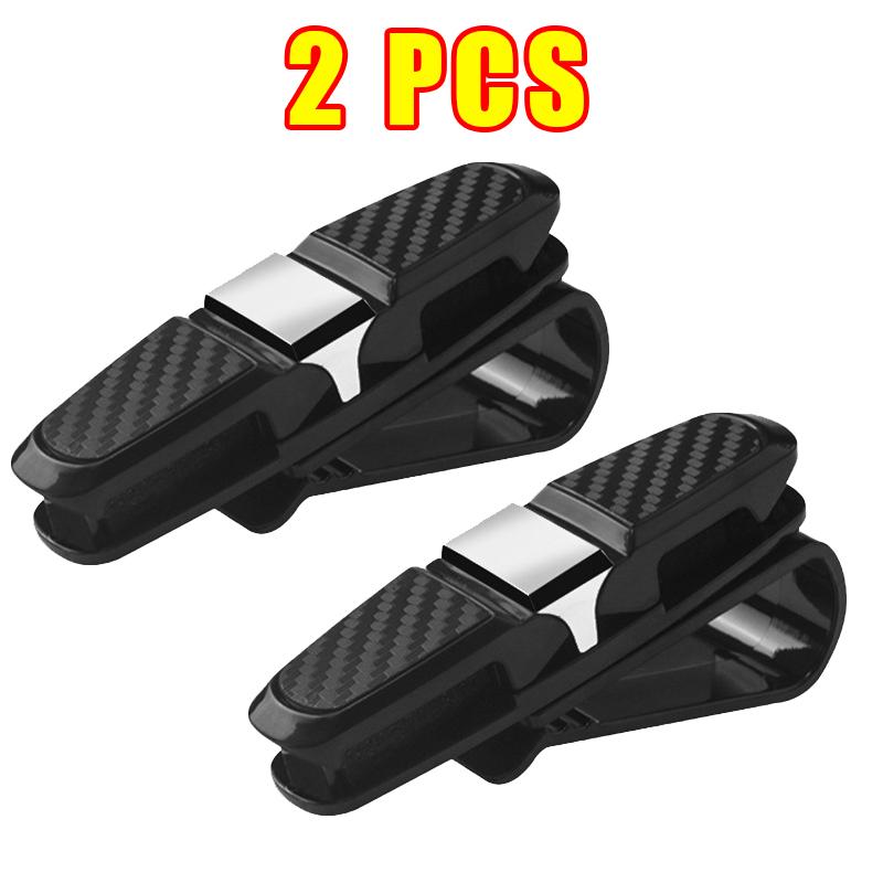 Car Glasses Case Holder Auto Sun Visor Glasses Sunglasses Organizer Clip Card Holder Eyeglasses Car Accessories Interior