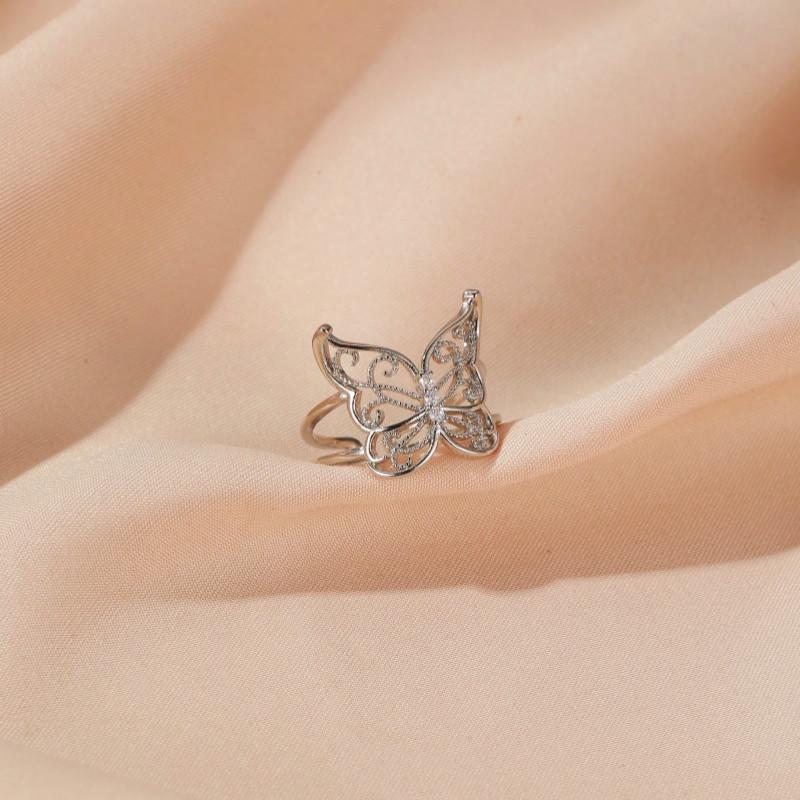 Personalized Hollow Butterfly Ring Fashion Lady Open Ring Accessories Engagement Jewelry