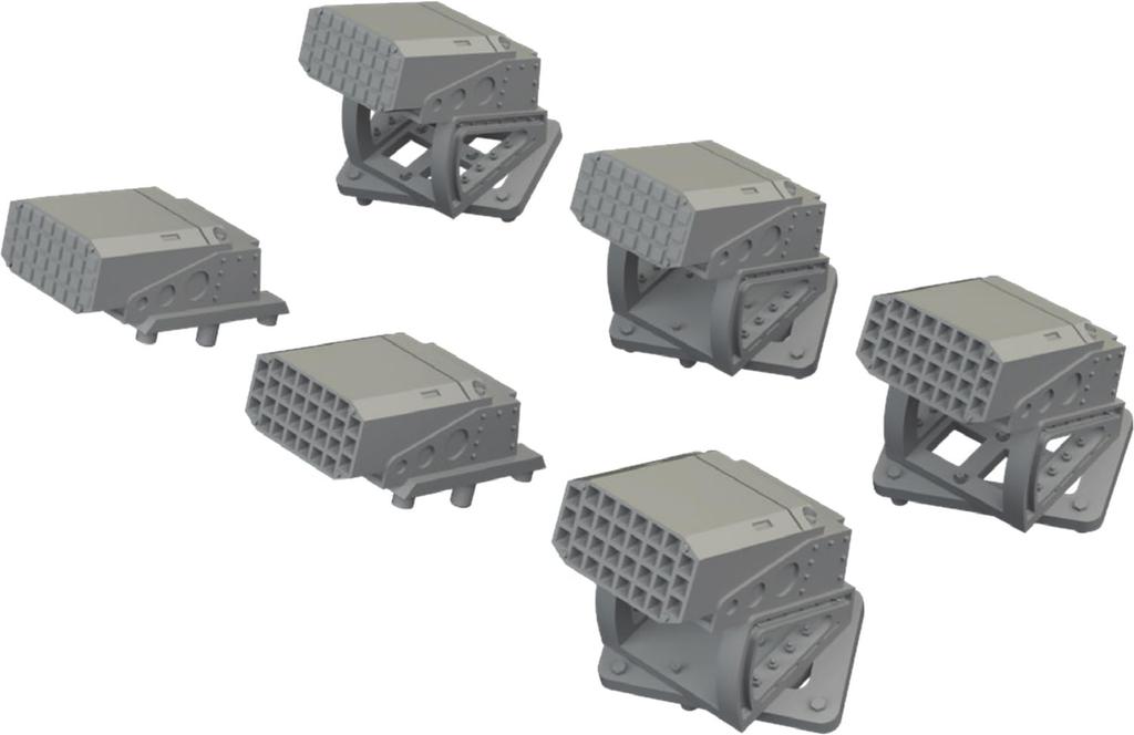 Eduard Flare Dispenser Set Plastic Model Parts EDU6481119 1/48 UH-60 6-Piece (for ICM) (Airplane)