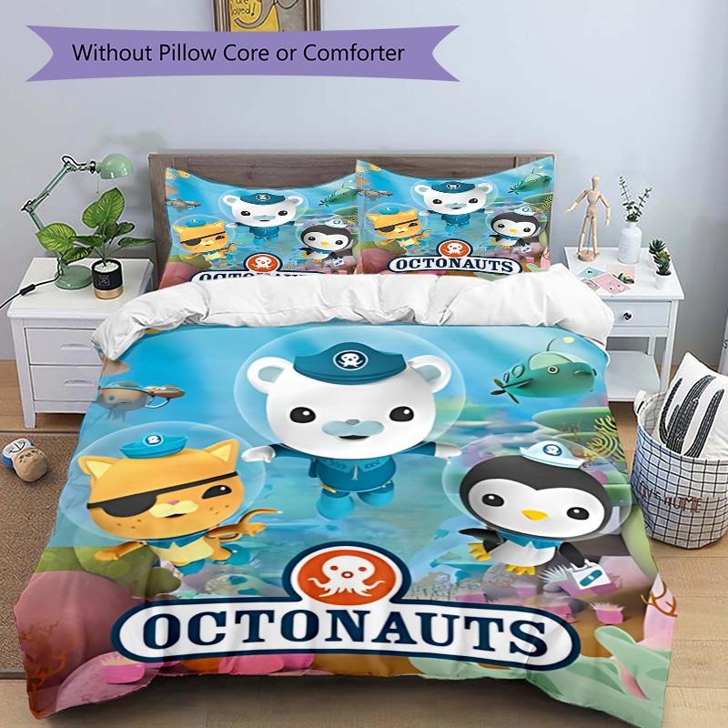 Octonauts Adventure Underwater Print 3Pcs Bedding Setduvet Cover With 2 Bedropillowcase Home Birthday Gift
