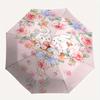 1pc Love Flowers & Bunnies Fully Automatic Folding Portable Umbrella, 8 Iron Frames, Three-Fold Design, Suitable for All Seasons, Suitable f