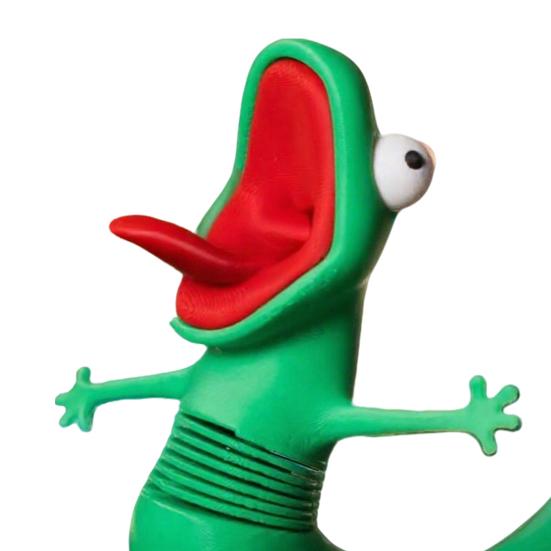 3D-gedruckte wackelnde Eidechsen-Dekoration Schwingfeder Eidechsen-Figur Fidget-Spielzeug Heim- und Bürodekoration Dekoration Meme-Liebhaber Geschenk