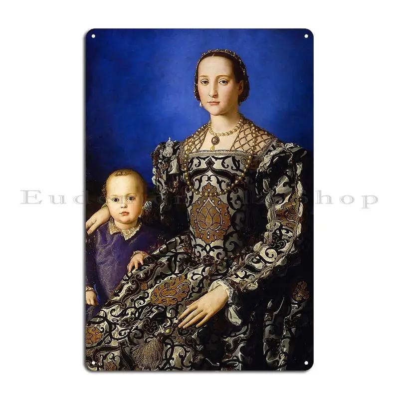 Portrait Of Eleanor Of Toledo Bronzino Thesoulofart Metal Sign Designing Garage Personalized Wall Plaque Tin Sign Poster