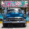 I Love The 50's Banner - 1950s Rock and Roll Theme Party Decorations, Photo Booth Backdrop Wall Background, Baby Shower Birthday Supplies, 70.8 X