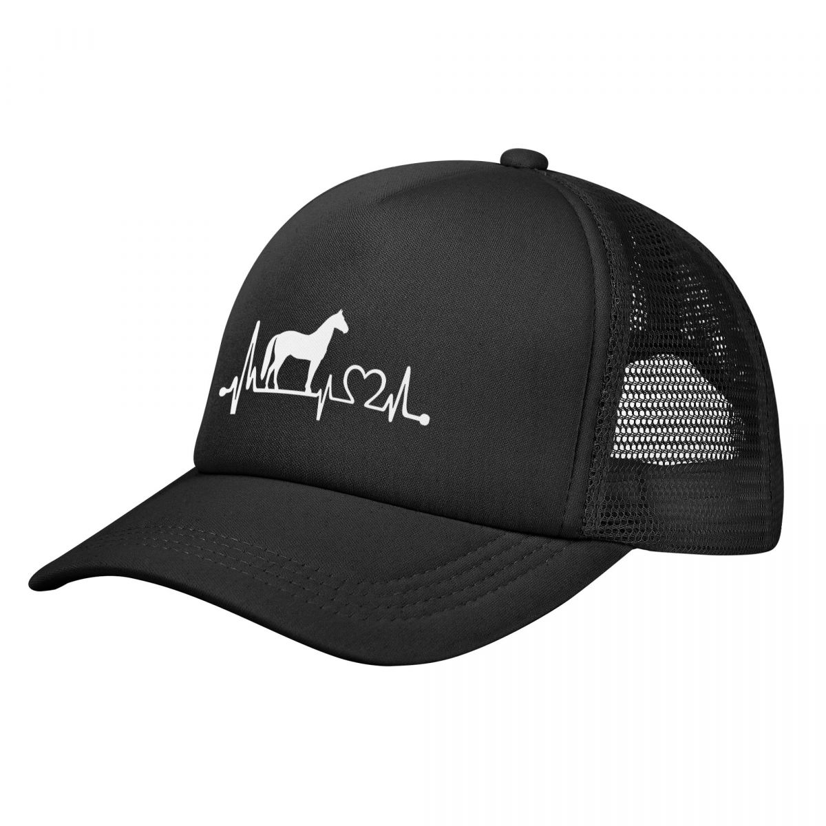 

Heartbeat Of Horse Baseball Cap Summer Breathable Mesh Hat Sport Sun Protection Shield Unisex s Mesh Caps