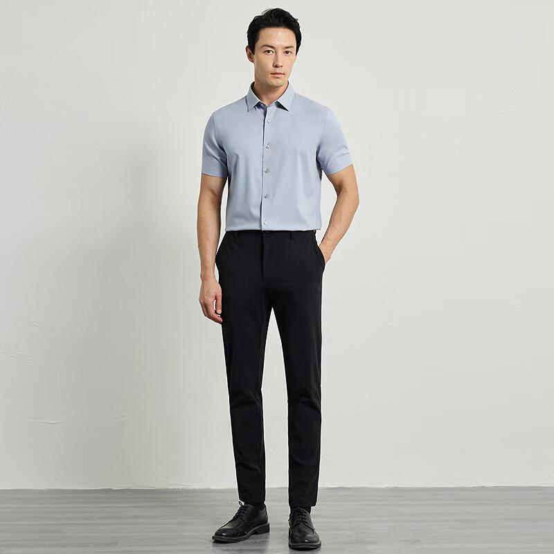 Мужская рубашка EMZ с коротким рукавом в стиле business casual XL