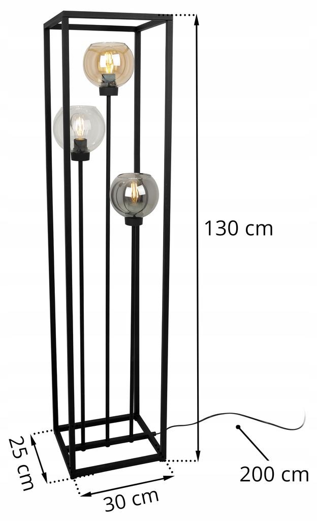 Stehlampe, Stehend, Metallschirm, Schwarz, 130 cm