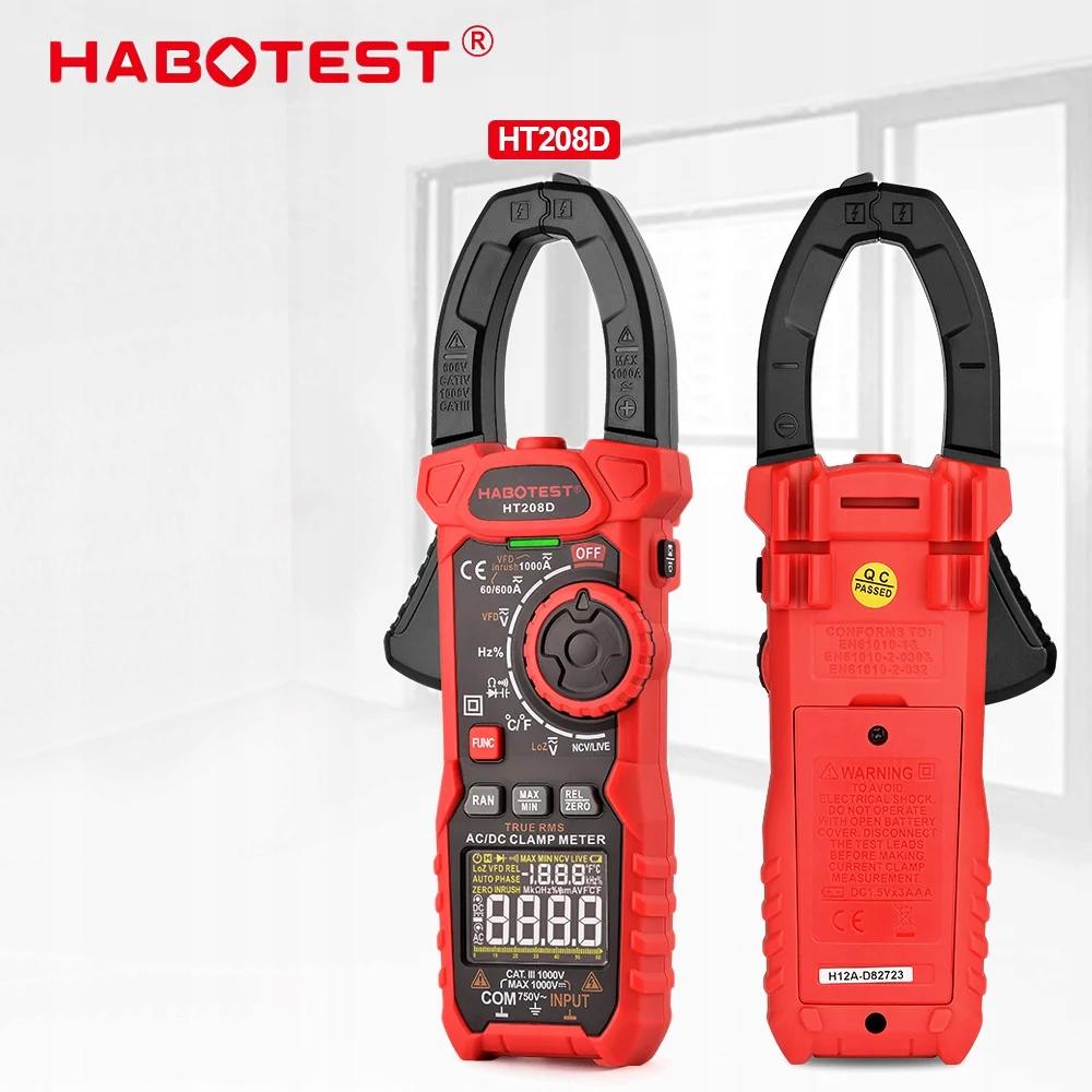 Multimeter Clamp Meter Lcd Display Led Flashlight Batteries Case Accessories