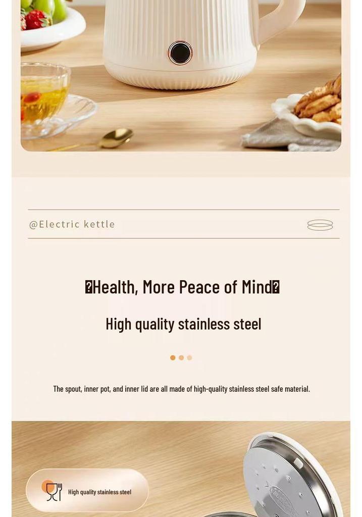 Zhigao Household Electric Kettle with Auto Power-off, Large Capacity, and Insulation for Dormitories.