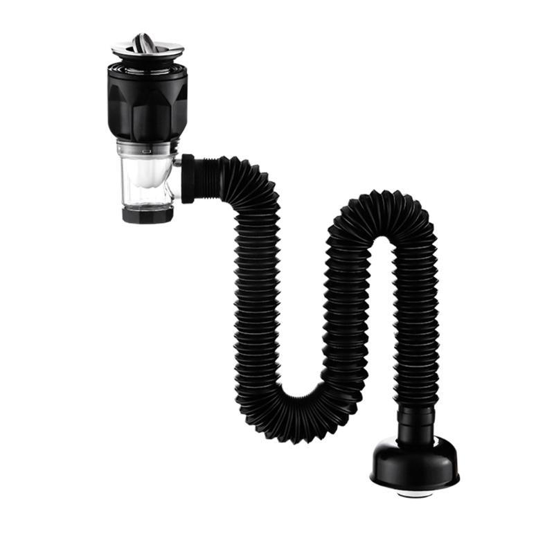652F Washbasin Sink Drain Plumbing Flexible Drainages Tube Universal Flexible Sink Sewer Pipe Sink Strainer Drainages Hose