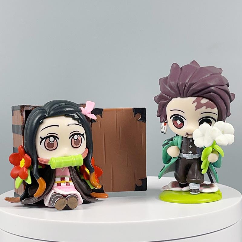 Demon Slayer Birth Flower Series: Tanjiro, Nezuko, Zenitsu Figurine (A/B Version)