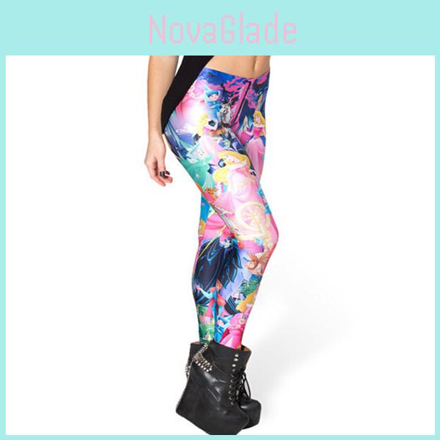 Stylish Cross-border Women's Nine-point Leggings With High Elasticity And 3d Print Design For A Perfect Fit