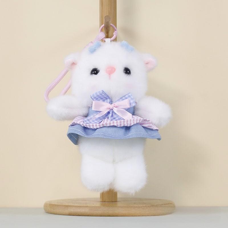 Plush Cat Keychain Cute Cat Plush Toy For Bag Decor And Collectors