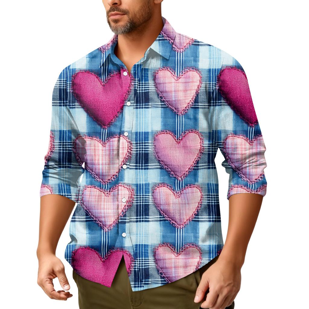 Lässiges, locker sitzendes Langarmhemd für Herren, modisches Revershemd