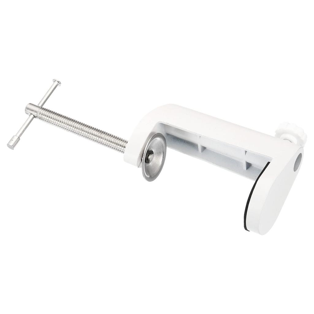 PATIKIL Universal Desk Table Mount Clamp with Adjustable Screws for Hole Microphone Lamp White C-Shaped 7mm/12mm Diameter, Arm, Stand,