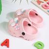 Girl's Casual Hole Slippers Shoes Cute Rainbow DIY Desgin, Breathable Non-Slip Sandals for Indoor Outdoor Beaches Garden Shoes