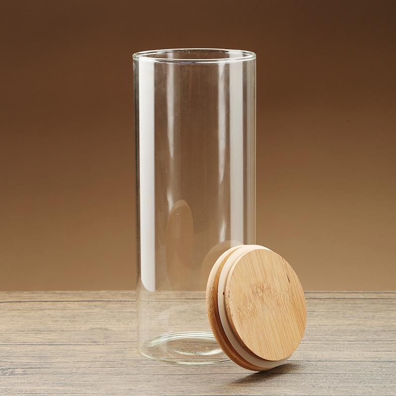 Sealed Food Storage Box Pots Glass Jar Coffee Jars With Lid Transparent Cereal Candy Dried Jars Fridge Storage Tank Containers