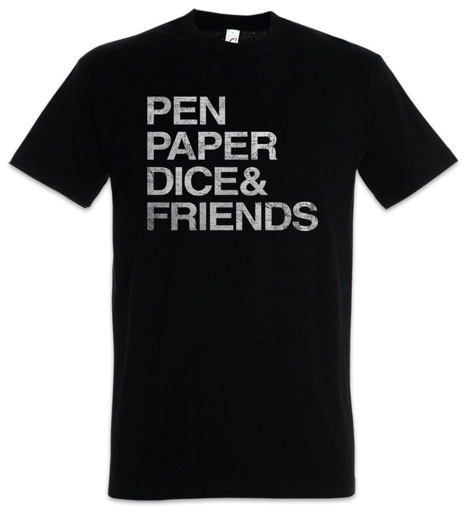 

Pen Paper Dice & Friends T-Shirt Dungeons Larp Tabletop Games Drangons Role Play 4XL