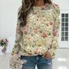 Women's Loose Knit Sweater Casual Long Sleeve Pullover Printed Patterned Top