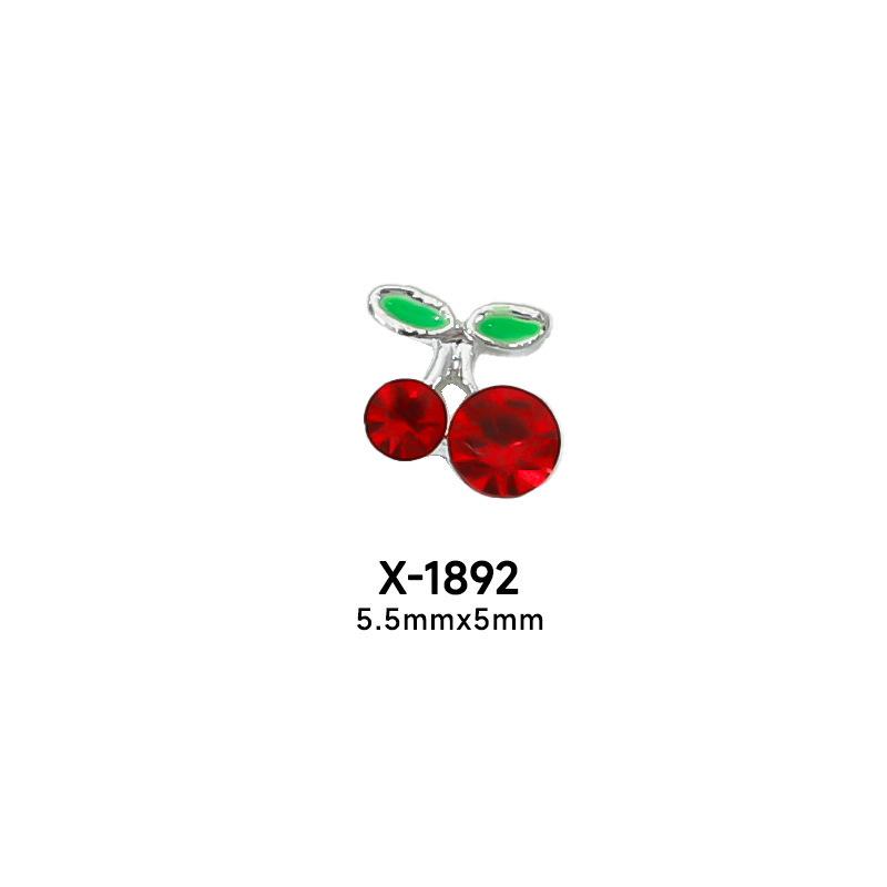 

Cherry Rhinestone Drip Oil Nail Art Ornaments - Handmade 3D Sparkle Décor