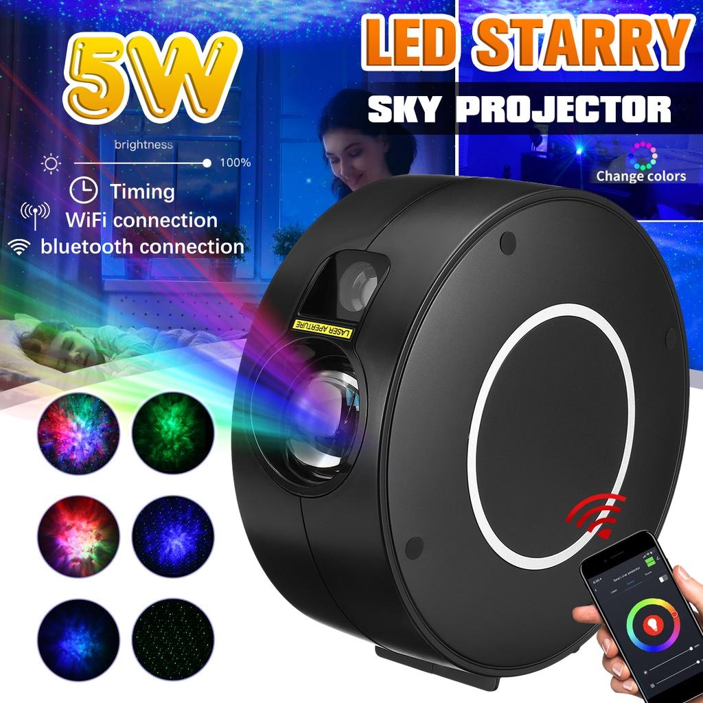 

5V Ночник «Звездное небо» Светодиодный звездный проектор Ночная лампа Волна океана Управление через приложение Tuya Smart Проектор 6,3 x2,3 чёрный