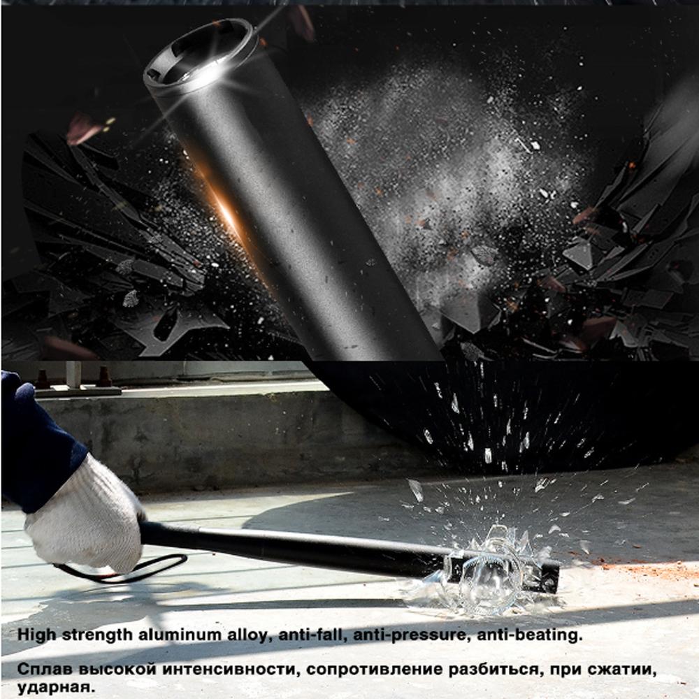 Baseball Bat Flashlight LED Aluminum Alloy Super Bright Waterproof Torch Emergency Self Defense Outdoor Camping Hiking Lighting