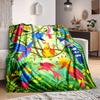 1pc Jungle Birds Blanket, Lightweight Flannel Throw Blanket For Sofa, Bed, Travel, Camping, Living Room, Office223