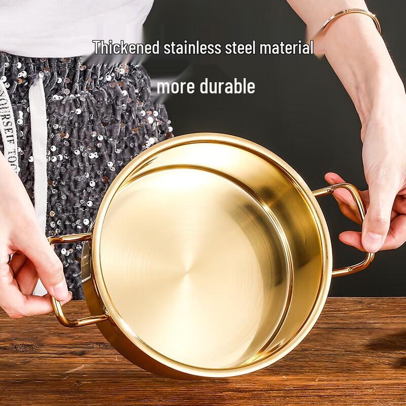 Gold Commercial Single Serving Rotating Hot Pot Set