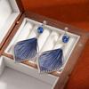 Boucles d'oreilles Queue de Paon Luxe Léger pour Femmes