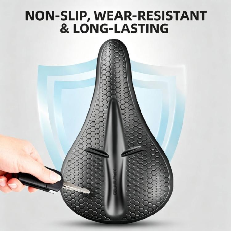 Bike Seat Pad Cover for Regular Use, Cushioned Saddles Layer with Center Channel, Grip Texture, and PU Shell for Daily Use