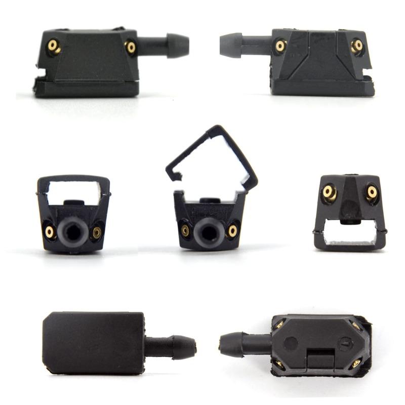 2/4pcs Car Windshield Wiper Washer Spray Nozzle Fits Most Car Models Dual Holes Windshield Washer Nozzle Wiper Water Spray Jet