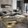 Χρυσό Χαλί Αφηρημένου Στυλ Σαλόνι Μεγάλης Επιφάνειας Χαλιά Περιοχής Καναπέ Αντιολισθητικό Διακόσμηση Σαλονιού Υπνοδωματίου Χαλάκι Δαπέδου Πλενόμενο Χαλάκι Εισόδου