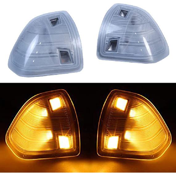 2pcs for Dodge Ram 1500 2500 2010-2018 Ram 1500 Classic 2019 2020 2021 LED Car Front Side Mirror Turn Signal Light Lamps Bulbs