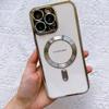 IPhone16 Electroplated CD Pattern 15 Mobile Phone Case with Tail Apple Magsafe Magnetic 12proma Soft Case Suitable