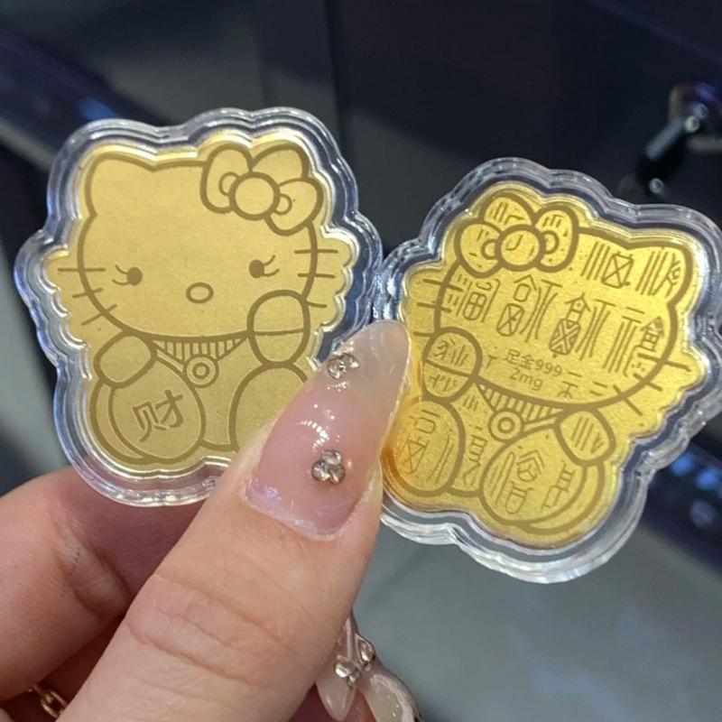 99.9% Pure Gold Phone Sticker - Shuibei Princess Style for Wealth & Prosperity