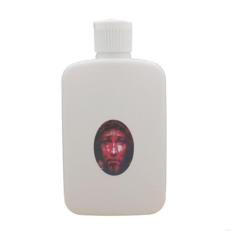62KD Holy Water Bottle Religious Refillable Holy Water Container Baptisms Lotion Bottle with Screw Lid Catholic Accessories