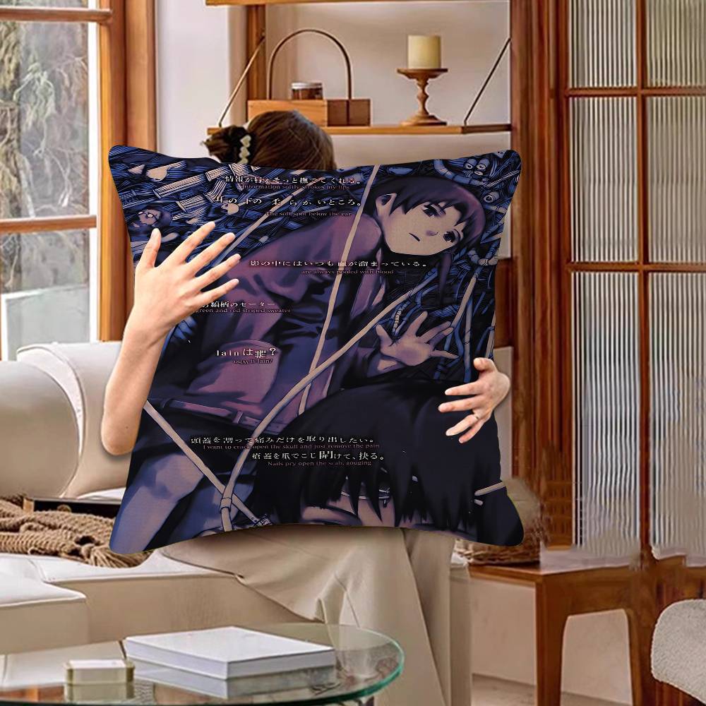 Serial EExperiments Lain Anime Pillow Gifts Home Office Furnishings Bedroom Sofa Car Cushion Cover Case Xcm