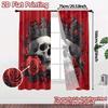 Set Of 2 Modern Flat Printing Curtains Without Rod Royal Roses Minimalist Polyester Gifts Use Curtain