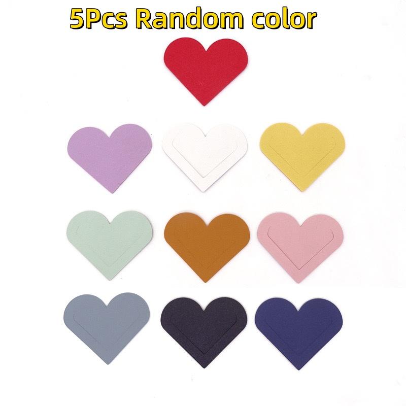 

5Pcs Creative Heart-shaped Bookmarks Student Reading Literary Hobbyist Love Bookmarks Gift Page Separators for Diaries and Books