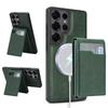 Case for Galaxy S25 Ultra - Leather/PU, Green, With Stand
